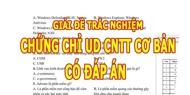 Cau hoi trac nghiem tin hoc thi chung chi CNTT 2026