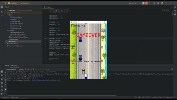 do an python code game racing fu 2026
